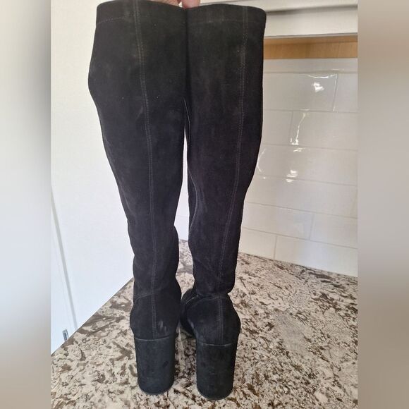 MARC BY MARC JACOBS TALL BOOTS BLACK SUEDE LEATHER Size 39 - Picture 4 of 13